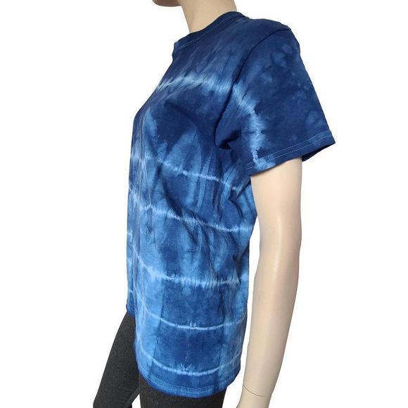 Vibrant Blue Printed Handmade Tie Dye Heavy Cotton - Picture 2 of 5
